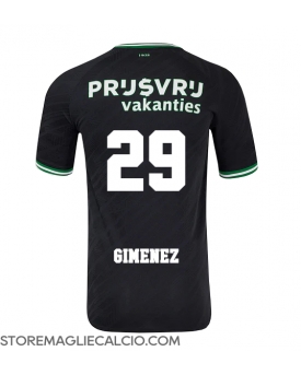 Feyenoord Santiago Gimenez #29 Maglia Gara Trasferta Repliche 2024-25 Maniche Corte
